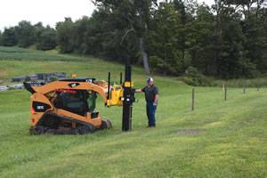KIWI Self-Contained Skid-Steer Post Driver